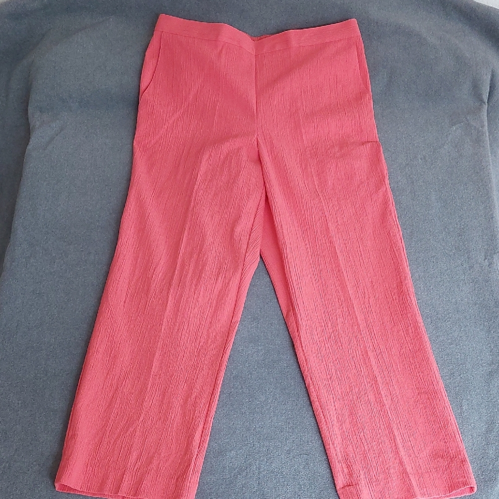 Alfred Dunner Coral Dreams Textured Pants NWT Size 12